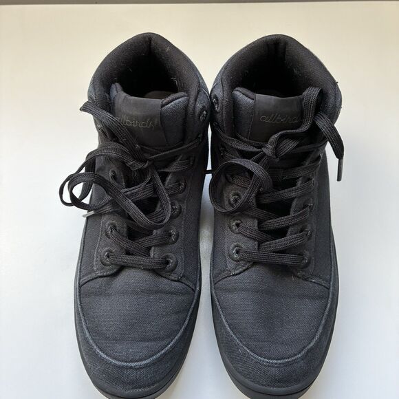 Allbirds Women’s Size 9 Mid Canvas Pacer Sneaker All Black Ankle Casual Lace Up - Picture 7 of 10